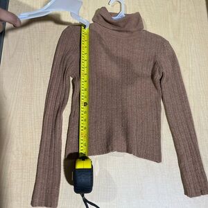 Tanya Taylor Warm Brown Turtleneck Sweater